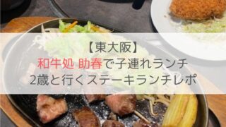 和牛処助春 東大阪 ステーキランチ 子連れランチ　子供椅子　ブログ
