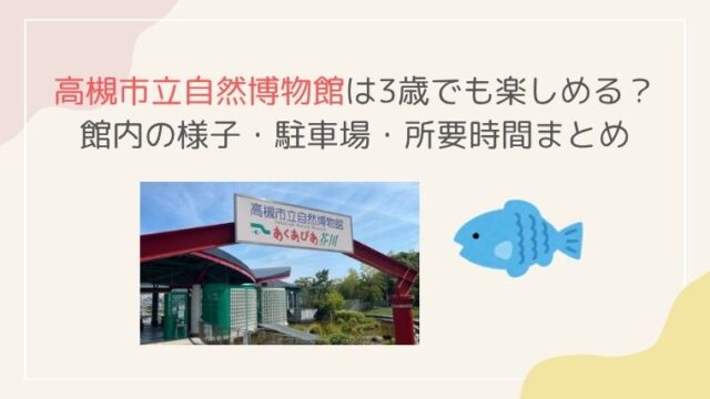 高槻市立自然博物館　大阪　子連れお出かけ　2026年　3歳　駐車場　混雑　無料　ブログ